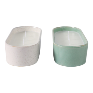 Candela Profumata al Pompelmo e Zenzero, Votiva Ovale Decorativa per Uso Interno ed Esterno - Product Image 2