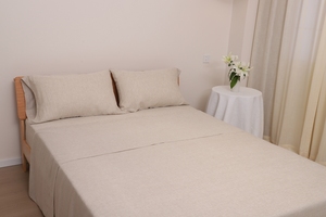 枕カバーセット100% フレンチ亜麻自然リネン寝具シーツセット - Product Image 4