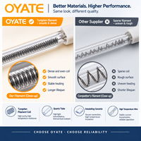 Lampe halogène infrarouge au quartz OYATE 450 mm 1000 W de remplacement pour séchoir à polymérisation rapide