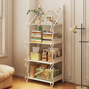 Étagère de rangement multi-niveaux autoportante rectangulaire durable pour salle de bain et chambre, profondeur 8-11,9 pouces - Product Image 1