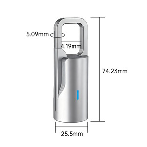 Smart Fingerprint <b>Padlock</b> 25.5mm X 74.23mm Zinc Magnesium Alloy Outdoor Storage Lock For Backpack Luggage Security - Product Image 1