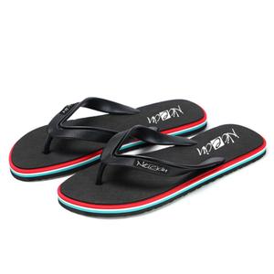 Tongs pour hommes Nicecin en EVA avec logo personnalisé, pantoufles noires, semelle colorée à plusieurs couches, sandales décontractées de plage - Product Image 1