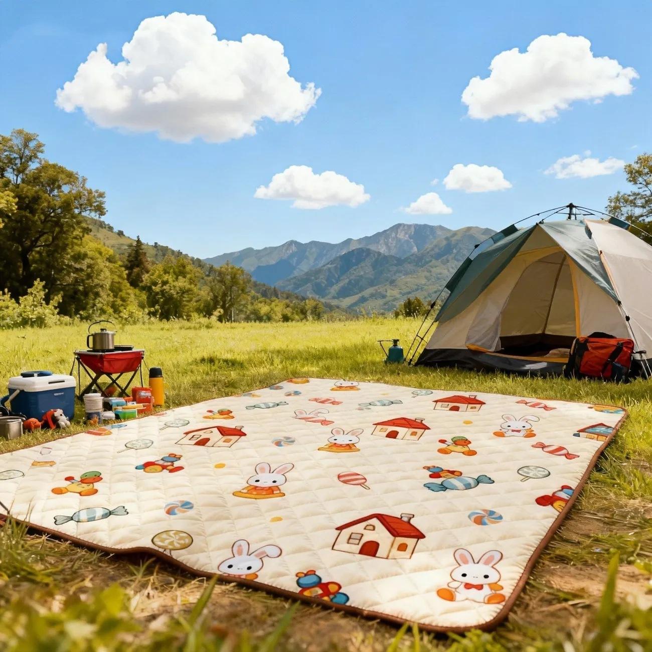 Estilo de dibujos animados en colores cálidos.