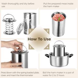 Presse à viande tarte à la viande faisant la machine de presse presse à viande en acier inoxydable cuiseur à jambon pour la <span class=keywords><strong>cuisson</strong></span> des steaks pour faire <span class=keywords><strong>maison</strong></span> saine - Product Image 5
