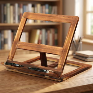 Multifunctional Creative Modern Standing Wood Non-Folding Double Tier Sustainable Reading Rack Temporary <b>Post</b> Rack Storage - Product Image 2