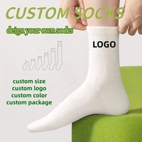 Chaussettes de sport en coton 100% antibactériennes avec logo personnalisé, respirantes et absorbant la transpiration, pour la salle de sport, la course à pied, le quotidien et les occasions décontractées