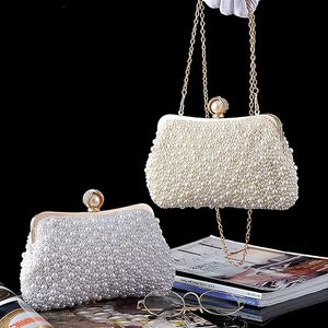 Women Pearl Evening <strong>Bag</strong> Bride Beaded <strong>Clutch</strong> Purse Cream White <strong>for</strong> <strong>Wedding</strong> Party <strong>Ivory</strong> White Pearl Evening <strong>Bag</strong> - Product Image 1