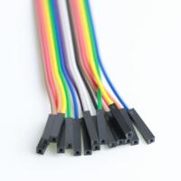 Kabel pita datar 254mm 16P 26P 32P 40P kabel berwarna konektor IDC ke 1x16P konektor Dupont kabel pita datar