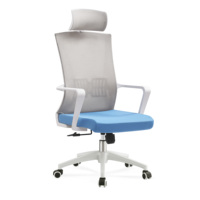 Chaise de bureau ergonomique au design moderne, certifiée BIFMA, avec vérin à gaz, réglage de la hauteur sur 3 niveaux, pivotante, en maille