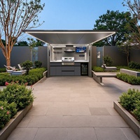 Churrasqueira Modular de Aço Inoxidável para Cozinha Externa com Bancada Premium para Entretenimento ao Ar Livre