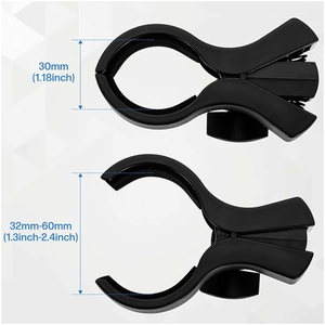 Soporte ajustable grande para micrófono con adaptador de 5/8" a 3/8" para micrófono de 1.25" (negro) Accesorios para micrófono - Product Image 4