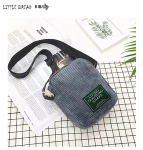 Petit sac à bandoulière en toile pour femmes Petit sac à bandoulière en tissu corduroy pour téléphone à clés Rose Sacs à bandoulière Mignon sac à main à fermeture éclair pour fille - Product Image 4