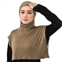 Nouveau sous-hijab modal une pièce extensible, respirant et anti-transpiration pour femmes musulmanes, idéal pour le sport, la gym, la course et comme sous-vêtement sans manches pour les fêtes