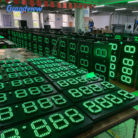 Panneau led de station-service personnalisé 7 segments affichage led panneaux de prix pour stations-service pompe topper