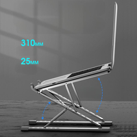 Support d'ordinateur portable pour ordinateur portable support en alliage d'aluminium double couche augmentant la dissipation thermique support de levage pliant