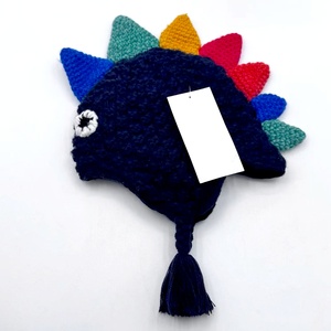 <span class=keywords><strong>Gorro</strong></span> <span class=keywords><strong>de</strong></span> <span class=keywords><strong>lana</strong></span> tejido <span class=keywords><strong>de</strong></span> doble capa con diseño <span class=keywords><strong>de</strong></span> <span class=keywords><strong>dinosaurio</strong></span> para bebés y niños, con protección para las orejas - Product Image 2