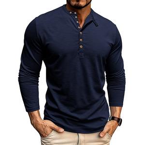 <span class=keywords><strong>Polo</strong></span> décontracté à manches longues personnalisé pour homme, tenue de haute qualité - Product Image 3