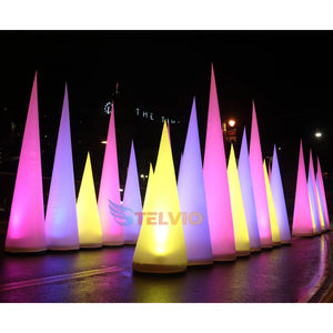 Modèle de pilier de cônes gonflables de décoration de fête d'événement bon marché avec colonnes gonflables légères de LED artistiques d'étape personnalisée - Product Image 2