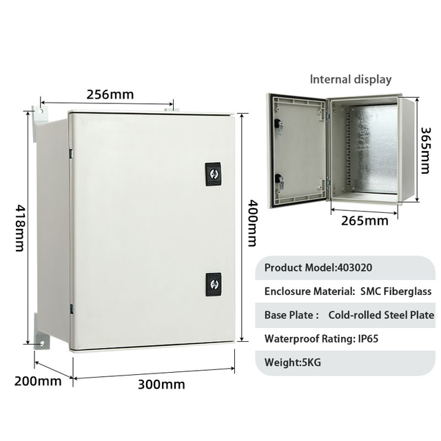 Custom SMC DMC Fiberglass Reinforced Plastic Electrical Enclosure Empty Box IP65 Industrial Polyester Box