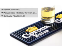 Tigerwings Personnalisé Hvana Club Coloré PVC Whisky Macallan Absolute Bar Tapis En Caoutchouc Souple Cocktail Accessoire