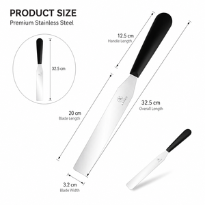 AKOKO Spatola Professionale in Acciaio Inox per Torte, Utensile Alimentare per Lisciare Creme e Glassa, Strumento per Decorazione Pasticceria - Product Image 4