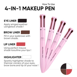ดินสอเขียนขอบปากและคิ้วแบบ 4 in 1 กันน้ำ ติดทนนาน ใช้ได้หลากหลาย พร้อมแปรงในตัว สีชัดเจน คุณภาพสูง - Product Image 4