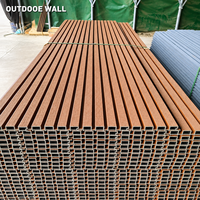 Revêtement mural extérieur pour cour et jardin, panneau mural composite bois-plastique co-extrudé anti-UV et imperméable