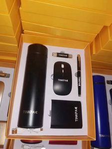 Coffret Cadeau VIP d'Entreprise Personnalisé de Luxe avec Logo, Housse en PU, 100 Feuilles, Power Bank Promotionnel, Stylo USB, Bouteille Isotherme et Souris - Product Image 2
