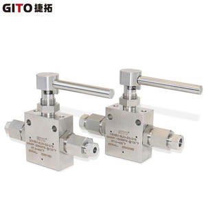 Válvula de Bola de Alta Presión GITO 316 de Acero Inoxidable, 15000 PSI, Interfaz de Media Alta Presión, Diseño Recto de 9/16, Bidireccional - Product Image 3