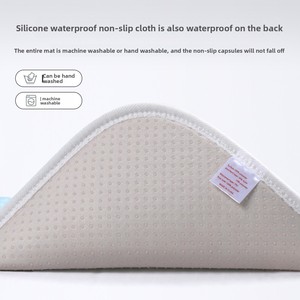 Cute Blue Paw Print Pet Mat Rectangle Textile Cooling Pad for Dogs All Seasons Breathable Non-slip - Product Image 4