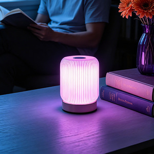 Lampe de table tactile <span class=keywords><strong>rechargeable</strong></span> nordique, veilleuse d'ambiance dorée pour la protection des yeux, ornement décoratif créatif 3D pour chambre à coucher et chevet - Product Image 4