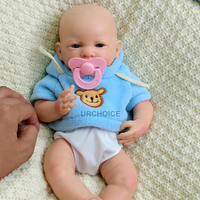 Réaliste 40cm Reborn Baby Dolls Full Silicone Chubby Body Dolls Veines de peau détaillées pour la thérapie et les collectionneurs