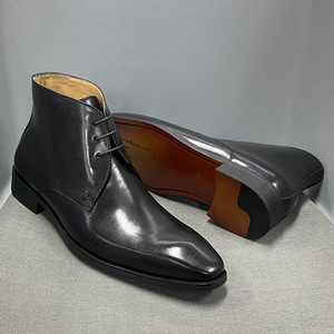 503-10 Nuovi Arrivi Moda Uomo Stivali Martin in Pelle di Vacchetta a Punta Fatti a Mano in Vera Pelle per Uomo - Product Image 3