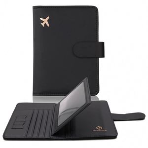 Agenda de voyage en cuir PU A5, couverture rigide, blocage RFID, reliure thermique, pour cartes de crédit/passeport/cartes SIM - Product Image 1