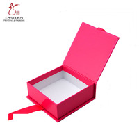 Boîte en papier magnétique de luxe, emballage, Bracelet à épices, chouchous, boîte de marque pliable, boîtes cadeaux de mariage personnalisées avec fermeture en ruban