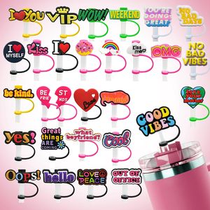 Decoraciones Divertidas para Pajitas con <span class=keywords><strong>Frases</strong></span> y Corazones para Pajitas Reutilizables, Accesorios Lindos y Divertidos con Palabras para Cubrir Pajitas - Product Image 1