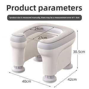 Orinal <span class=keywords><strong>de</strong></span> asiento <span class=keywords><strong>de</strong></span> plástico portátil, silla elevadora para inodoro, inodoro doméstico ajustable para uso en baño o apartamento - Product Image 3