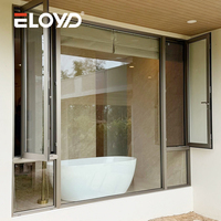 Ventana Arquitectónica de Aluminio con Marco Delgado, Sistema de Rotura de Puente Térmico Multicavidad, Drenaje Oculto, Escalera de Acero Inoxidable