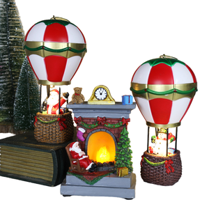 Luz Nocturna Navideña con Figura de Anciano y Muñeco de Nieve, Adornos de Resina Navideños, Regalo Decorativo, Decoraciones Navideñas - Product Image 6