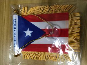 Pequeño Mini Boricua PR Orgulloso de ser puertorriqueño Colgando Ventana Coche Banderas Banner - Product Image 4