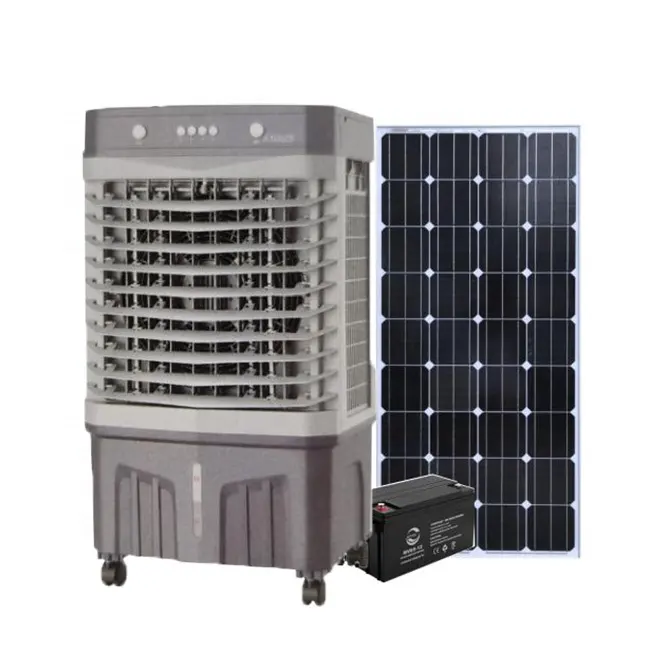 Refroidisseur d'air Portable à énergie solaire 3 vitesses dc 12V 24V climatiseur