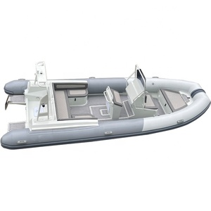 Bateaux pneumatiques RIB en aluminium haute vitesse, noirs, 21 pieds, Rhib 640, durables, en Hypalon/PVC Orca - Product Image 3