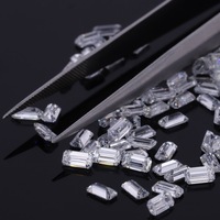 Fabricants de pierres précieuses synthétiques Moissanite taille émeraude DEF Moissanite pierre lâche diamant de laboratoire taille émeraude