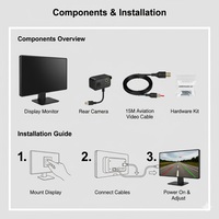 Moniteur de détection d'angle mort BSD | Alarme audio-visuelle IA | Écran IPS 7 pouces 1080P | Kit de caméra de recul pour camion, bus, véhicule utilitaire lourd, conforme aux normes CE, FCC et RoHS