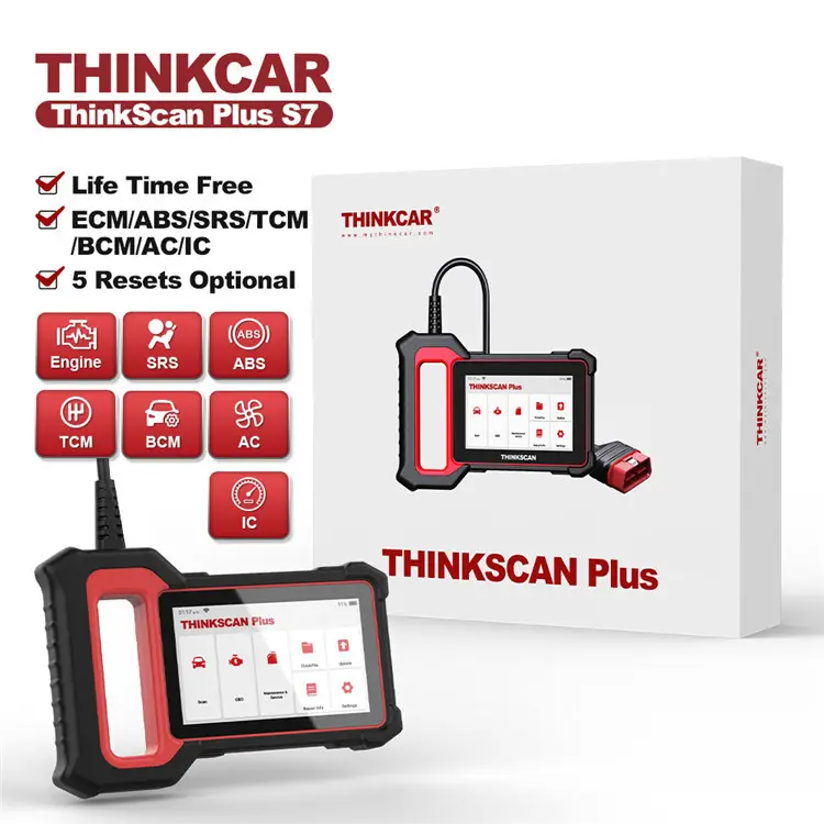 2023 THINKCAR Thinkscan S7 Plus S7 OBD2เครื่องมือวินิจฉัยเครื่องยนต์/เกียร์/ABS/SRS Diagnosis รหัส Reader Scanner Update ฟรี