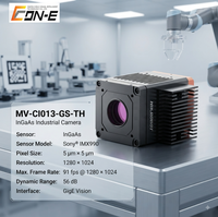 Caméra GigE MV-CI013-GS-TH pour capteur InGaAs IMX990, 91 FPS, 1,3 MP, infrarouge à ondes courtes, transmission non compressée en résolution pleine