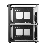 Boîtier NAS Mini ITX MQ avec deux baies de disques à échange à chaud de 3,5 pouces, châssis de serveur de stockage de bureau, alimentation CC
