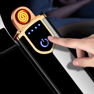 2025 vente chaude écran tactile conceptions personnalisées Cigarette Mini bobine de recharge Flip-top USB briquet avec affichage de puissance mode - Product Image 2