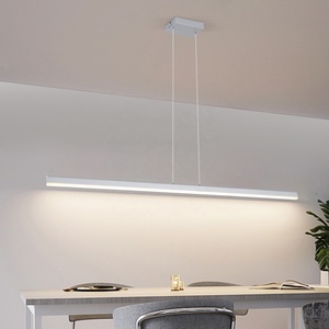 Luces colgantes lineales modernas, iluminación LED para comedor de interior, luces colgantes de plata nórdica para el hogar, comedor, sala de estar y dormitorio - Product Image 2