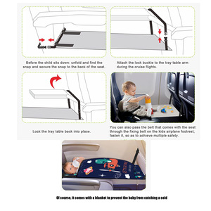 เตียงเด็กแบบพกพาสำหรับเดินทางบนเครื่องบิน พร้อมช่องเก็บของด้านข้าง สำหรับเด็กทารกและเด็กเล็ก ใช้เป็นที่พักเท้าสำหรับการเดินทางทางอากาศ - Product Image 5